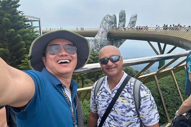 DA NANG Ba Na Hills, Golden Bridge & Cable Cars PRIVATE TOUR - Golden Bridge: giant hands, flower stories, and the wine-cellar option