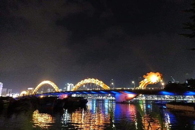Da Nang ByNight with Marble Mountain,Monkey Mountain,Dragon Bridge,Night Market - Son Tra Mountain and the Giant Lady Buddha: Prayer Space With Ocean + City Views