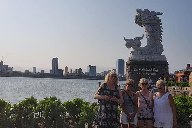 DA NANG NIGHTLIFE Tour with MARBLE MOUNTAIN & LADY BUDDHA STATUE, DRAGON BRIDGE - Lady Buddha at Linh Ung Pagoda: sea-facing and tall