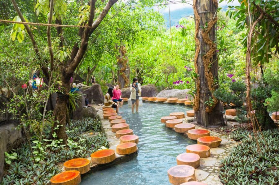 Da Nang: Than Tai Hot Spring Park E-Ticket - Bathing circuit: mineral pools, sauna, steam, jacuzzi massage and hot tubs