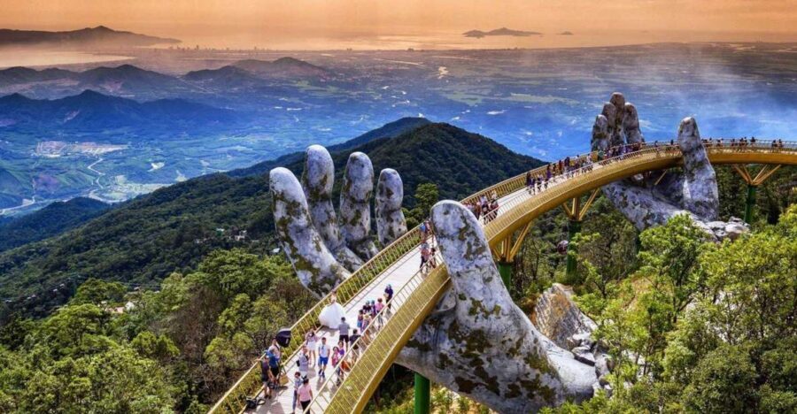 From Da Nang/Hoi An: Ba Na Hills Golden Bridge small group - Le Jardin d’Amour and the 27-meter Buddha: two different moods