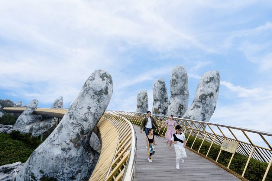 From Da Nang/Hoi An: Golden Bridge Ba Na Hills Full-Day Tour - Golden Bridge Inside the Giant Hands: Photo Time, Legend Views, and Crowds