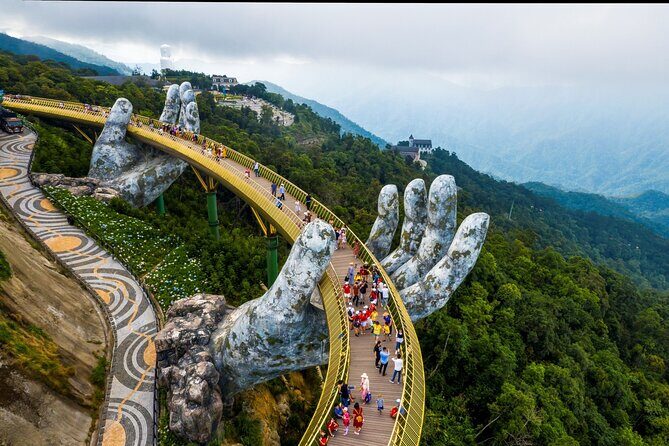 Golden Bridge Ba Na Hills with Buffets Lunch 2 ways cable car - French Village via the second cable car: an easy way to change moods