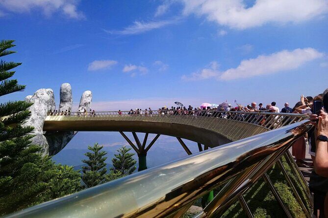 Golden Bridge & BaNa hills Group trip from DaNang/Hoi An - French Village: stone church vibes and the world Golden Globe Grant
