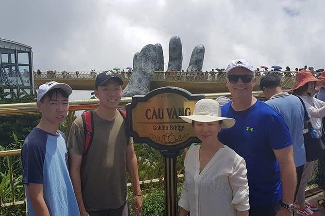 Golden Bridge-Dragon Bridge-Marble Moutain-Monkey Mountain fromHoi An or Da Nang - Ba Na Hills: cable car logistics and the Lady Buddha viewpoint