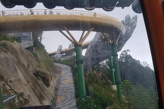 Guided Fullday Tour :Golden Bridge,Dragon Bridge,Marble Mountain,Monkey Mountain - Golden Bridge: the hands, the wood deck, and what to expect