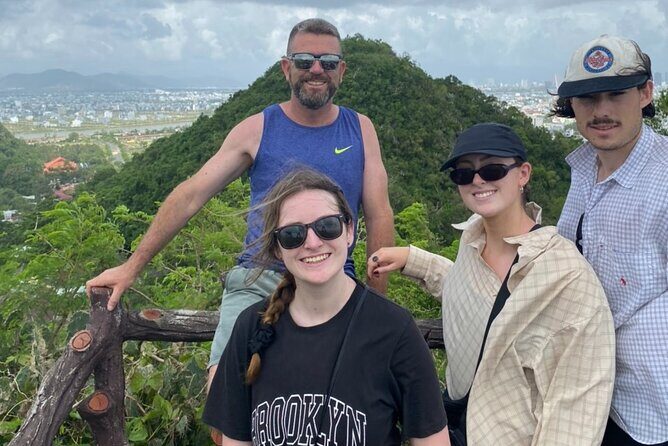 Guided Private Ba Na Hills/Golden Hands Bridge, Marble Mountains - Linh Ung Pagoda and the French Village: spiritual calm meets resort history