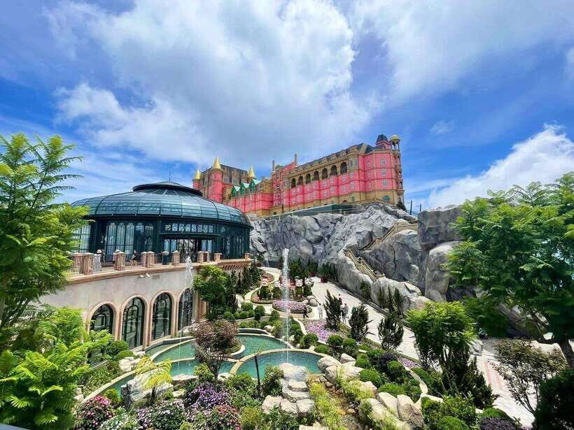 Hoi An/Da Nang: Ba Na Hills and Golden Bridge Afternoon Tour - The First Stops: Wine Cellar, Flower Gardens, and Linh Ung Pagoda
