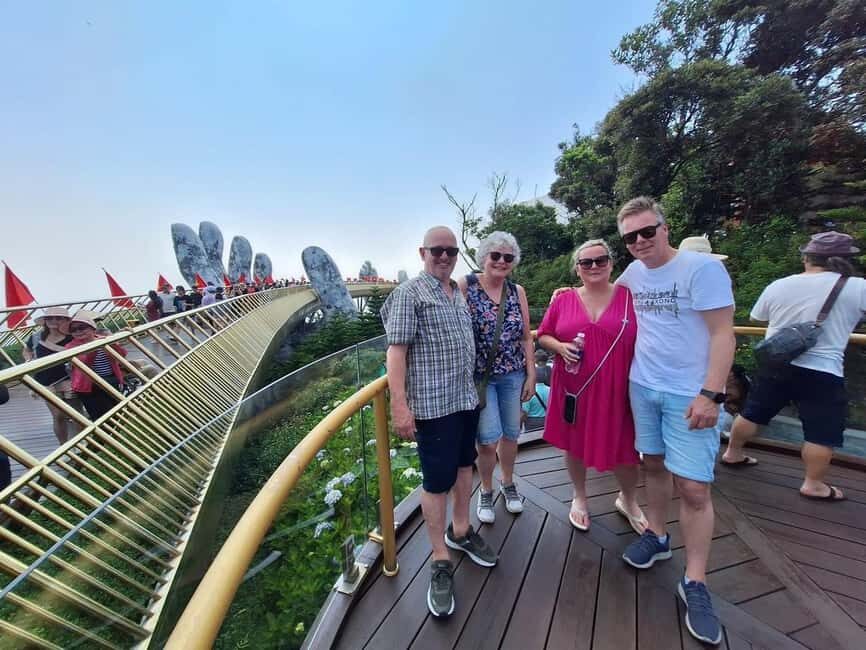 Hoi An/Da Nang: Golden Bridge - BaNa Hills Small Group Tour - Entering Golden Bridge: check-in, guided time, and the photo moment
