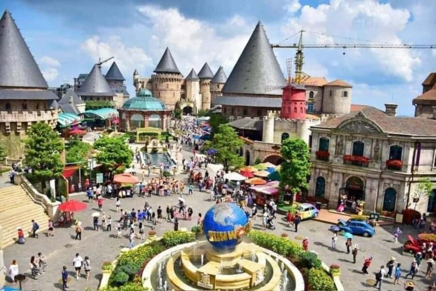 Hoi An/DaNang: Private Car Marble Mountain & Golden Bridge - Lava Train to Sun Kingdom and Fantasy Park to Jurassic-Style Fun