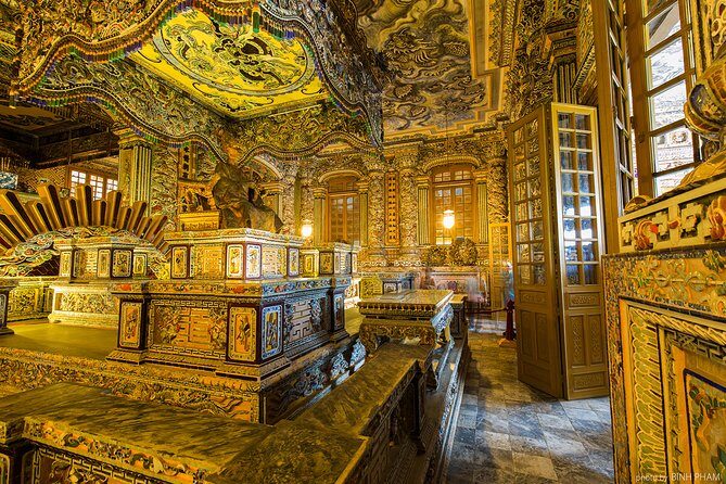 Imperial Hue And Hai Van Pass Full-day Tour - Tomb of Khai Dinh: design, feng shui planning, and the climb factor