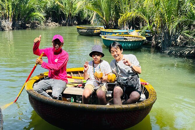Marble Mountains, Coconut Forest & Hoi An Ancient Town Tour - Dinner included in the plan: local Vietnamese food, vegetarian available