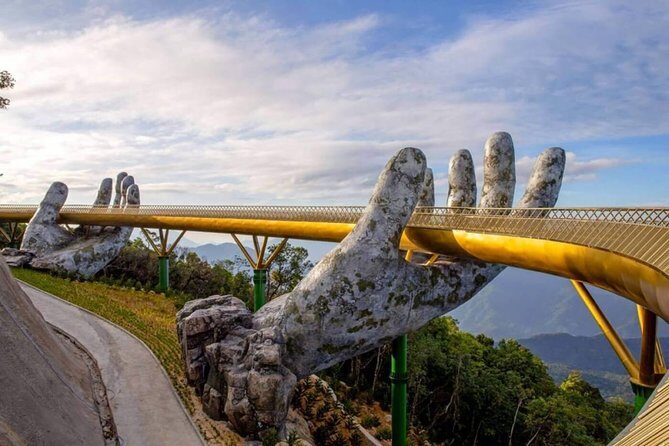 Sunset at Ba Na Hills and Golden Bridge Danang - SUMMER DISCOUNT! - Golden Hand Bridge at 1,400 meters: photo time with a view of Danang